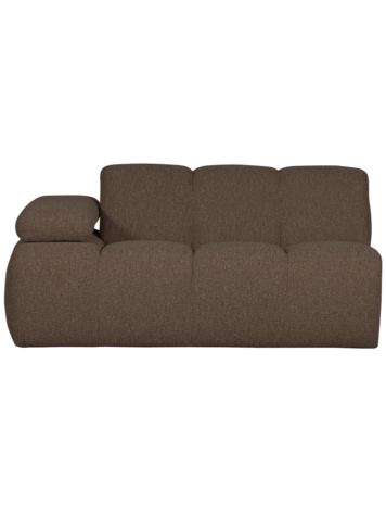 WOOOD Woood | 1,5-Zits Mojo met arm links boucle bruin