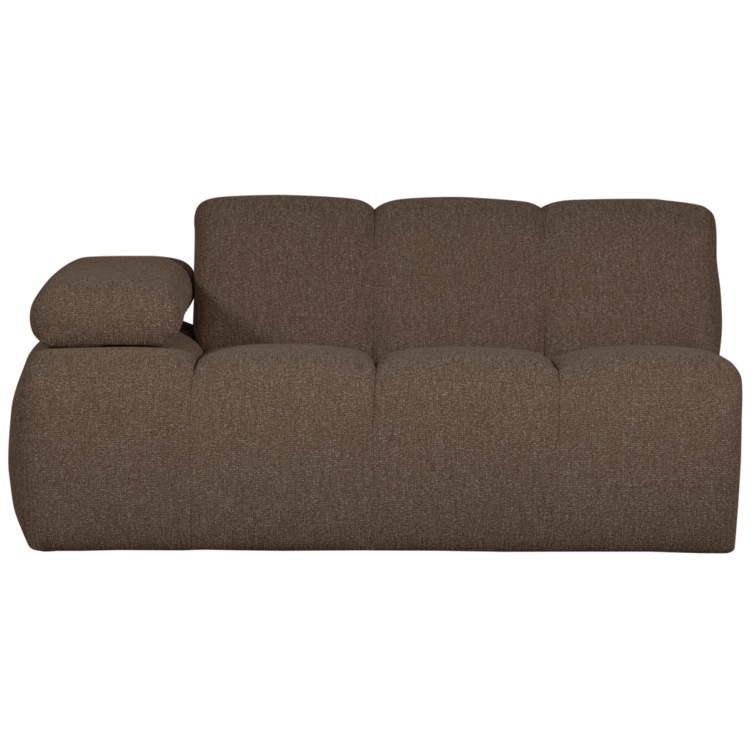 WOOOD Woood | 1,5-Zits Mojo met arm links boucle bruin