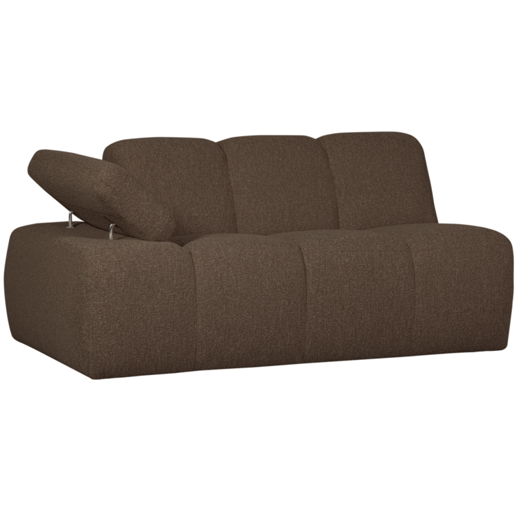 WOOOD Woood | 1,5-Zits Mojo met arm links boucle bruin