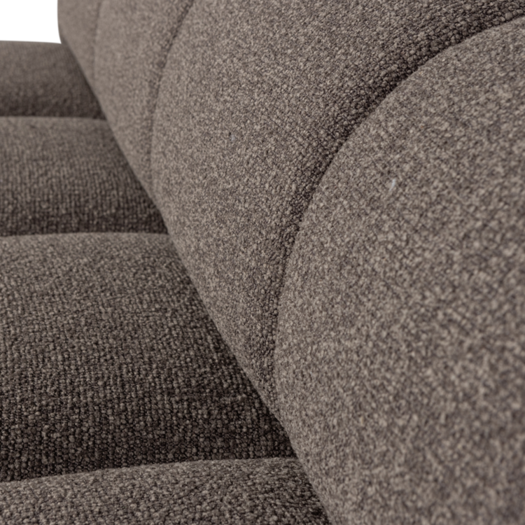 WOOOD Woood | (Eetkamer)bankje Mojo met rugleuning 160cm boucle bruin