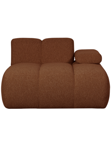 WOOOD Woood | Chaise longue Mojo element rechts boucle roestbruin