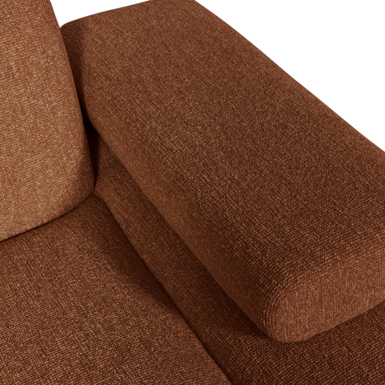 WOOOD Woood | Chaise longue Mojo rechts boucle roestbruin