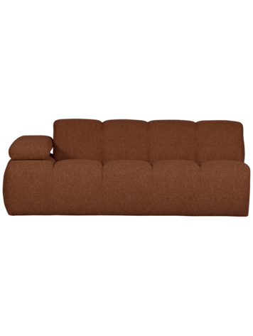 WOOOD. Woood | 2-Zits Mojo met arm links boucle roest bruin