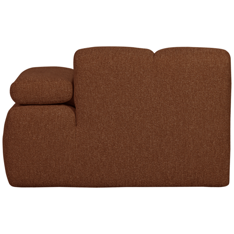 WOOOD Woood | 1-Zits Mojo met arm rechts boucle roest bruin