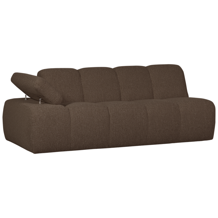 WOOOD Woood | 2-Zits Mojo met arm links boucle bruin