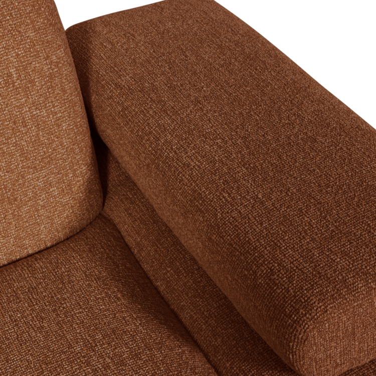 WOOOD Woood | 1-Zits Mojo met arm rechts boucle roest bruin