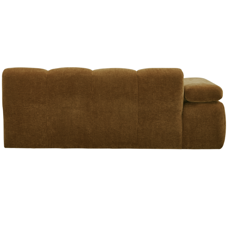 WOOOD Woood | 2-Zits Mojo met arm links geweven ribstof honing geel