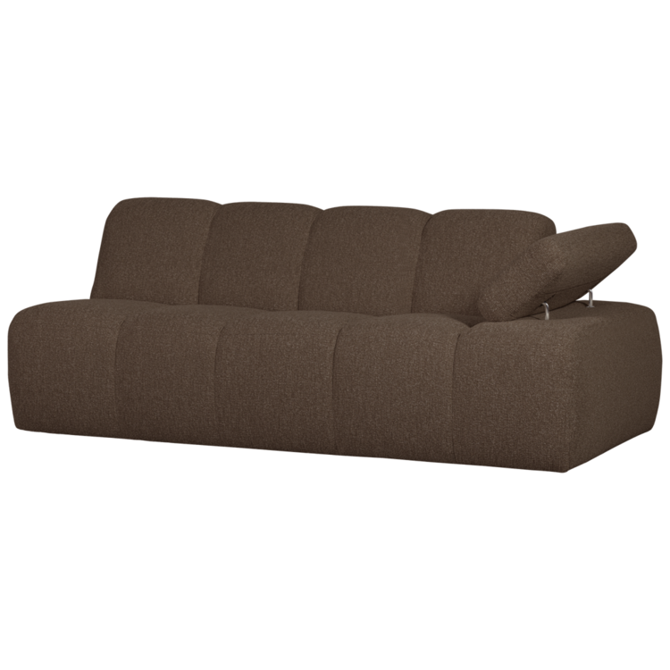 WOOOD Woood | 2-Zits Mojo met arm rechts boucle bruin