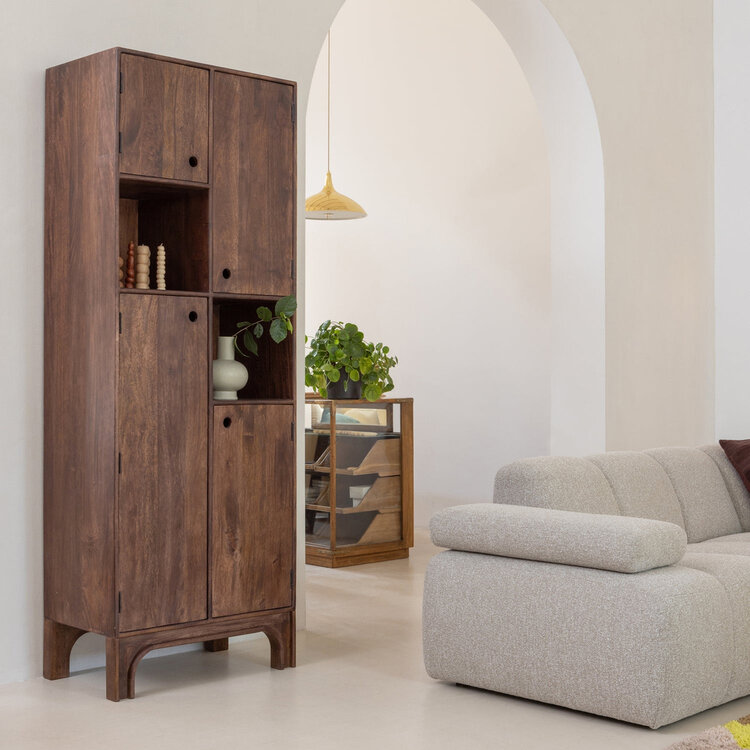 WOOOD Woood | 1,5-zits Mojo met arm links boucle beige