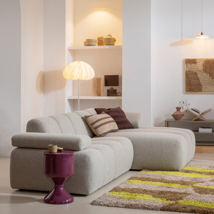 WOOOD Woood | 1,5-zits Mojo met arm links boucle beige