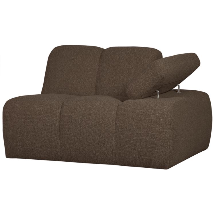 WOOOD Woood | 1-Zits Mojo met arm rechts boucle bruin