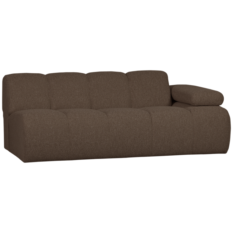 WOOOD Woood | 2-Zits Mojo met arm rechts boucle bruin