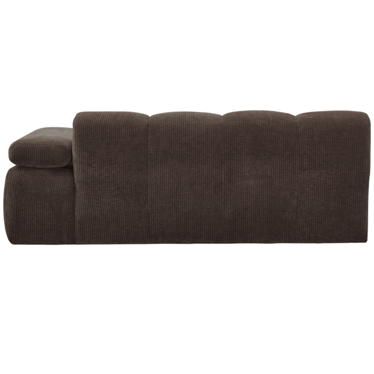 WOOOD. Woood | 2-Zits Mojo met arm rechts geweven ribstof bruin