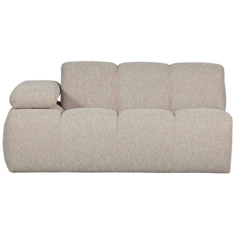 WOOOD Woood | 1,5-zits Mojo met arm links boucle beige