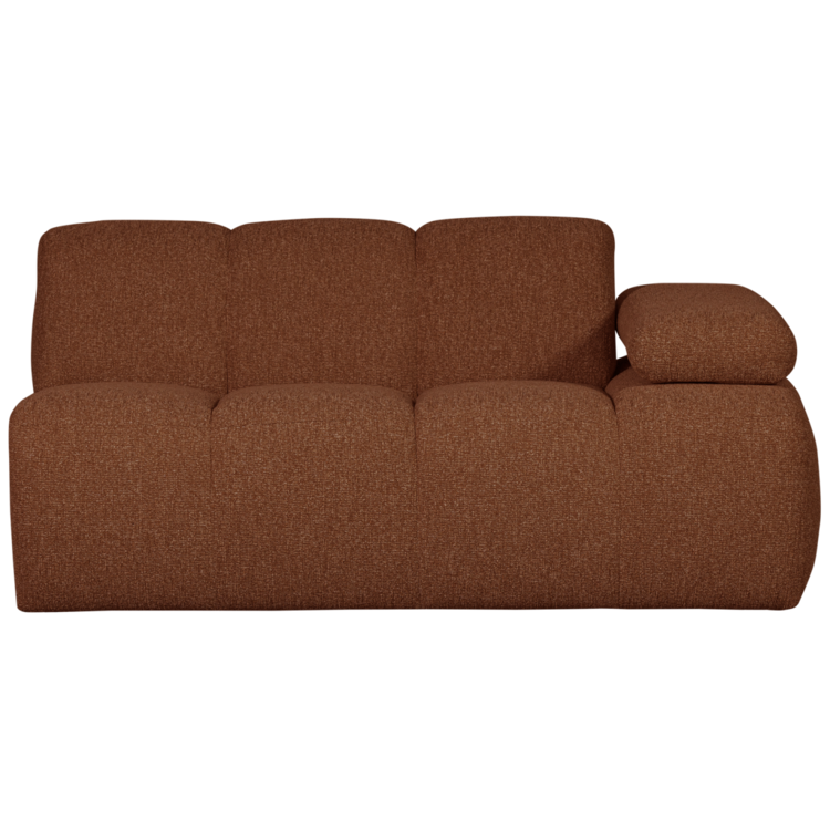 WOOOD Woood | Mojo 1,5-zits met arm rechts boucle roestbruin