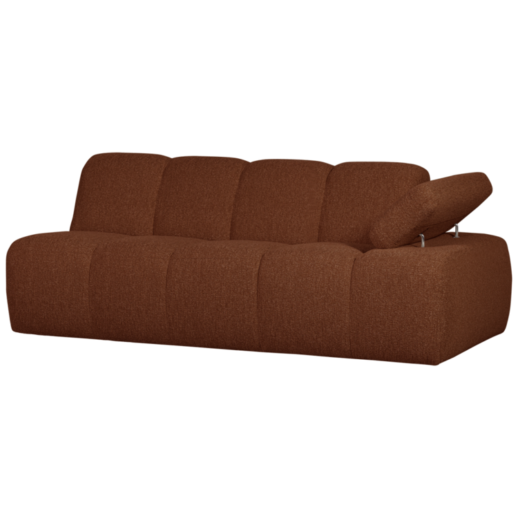 WOOOD Woood | Mojo 2-zits met arm rechts boucle roestbruin