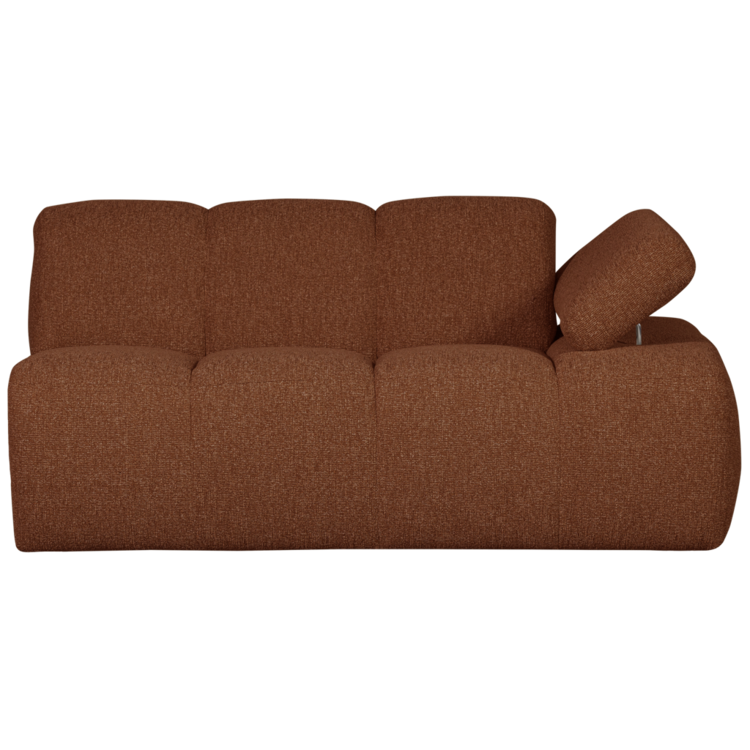 WOOOD Woood | Mojo 1,5-zits met arm rechts boucle roestbruin