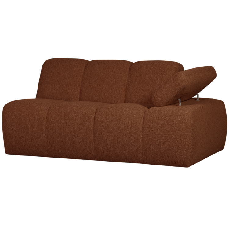 WOOOD Woood | Mojo 1,5-zits met arm rechts boucle roestbruin