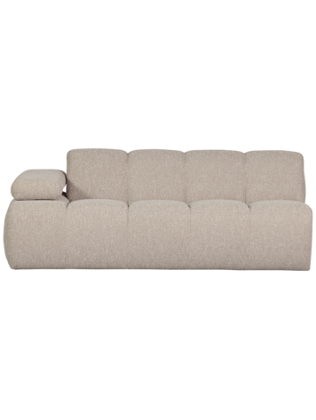 WOOOD Woood | 2-zits Mojo met arm links boucle beige