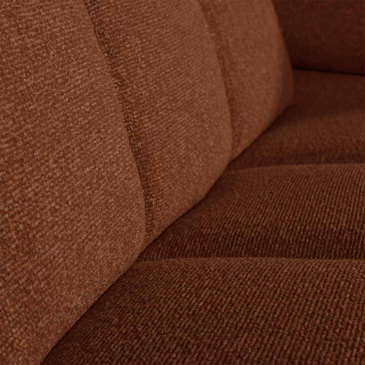 WOOOD Woood | Mojo 2-zits met arm rechts boucle roestbruin