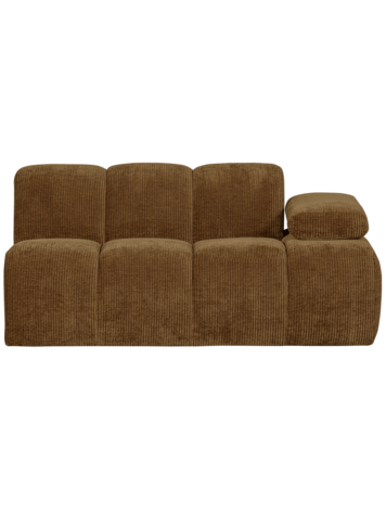 WOOOD Woood | Mojo 1,5-zits met arm rechts ribstof honinggeel