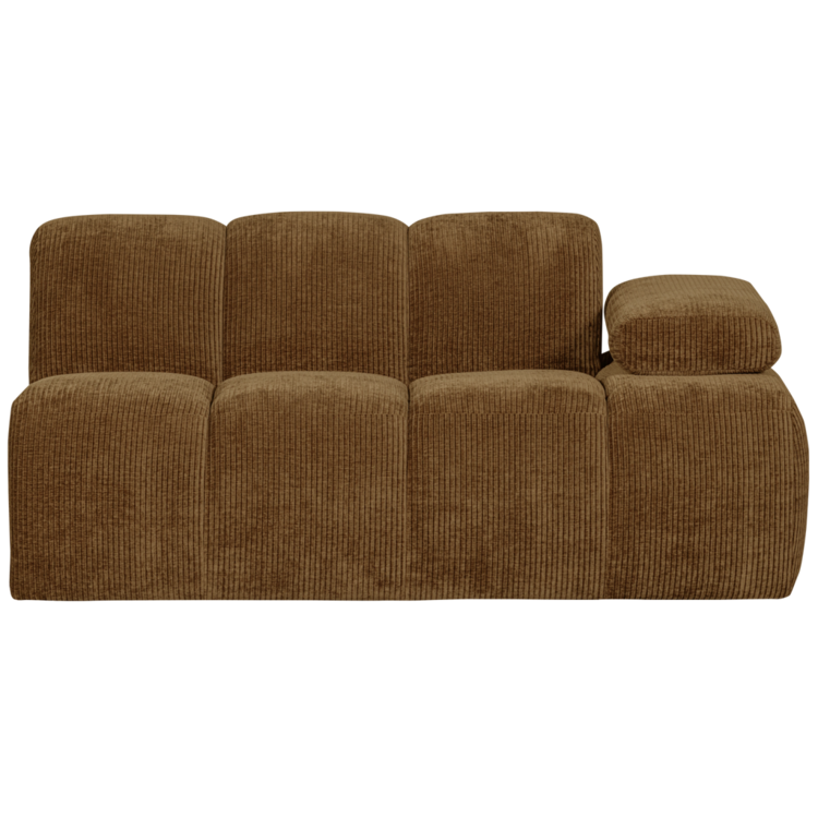 WOOOD Woood | Mojo 1,5-zits met arm rechts ribstof honinggeel