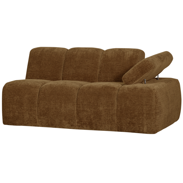 WOOOD Woood | Mojo 1,5-zits met arm rechts ribstof honinggeel