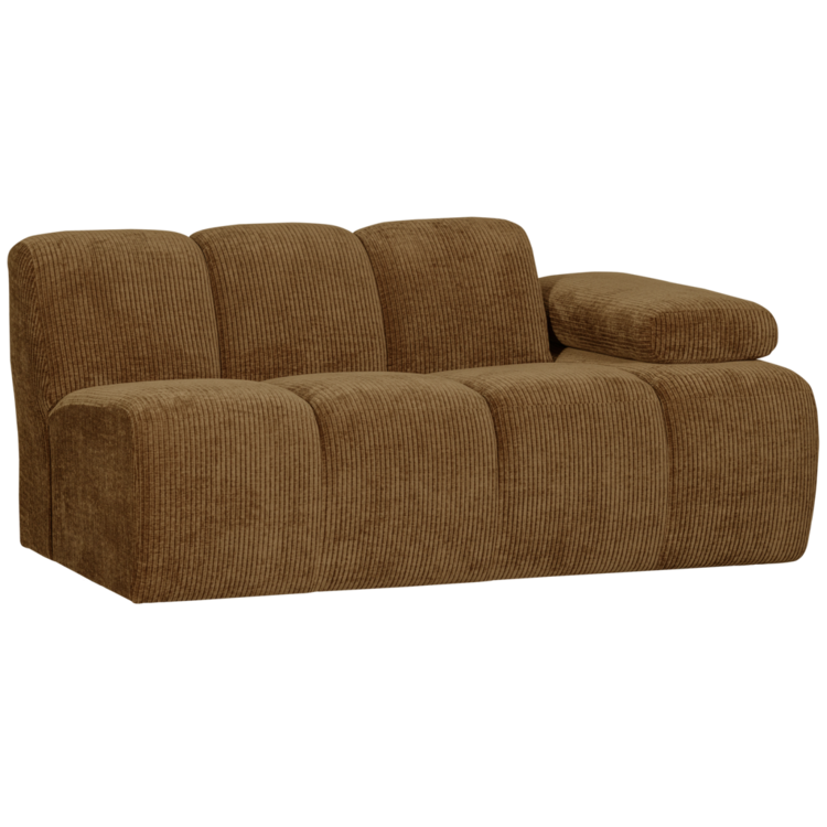 WOOOD Woood | Mojo 1,5-zits met arm rechts ribstof honinggeel