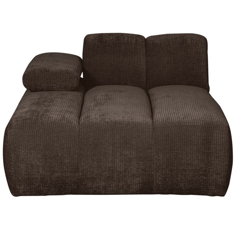 WOOOD Woood | Mojo chaise longue element links ribstof bruin