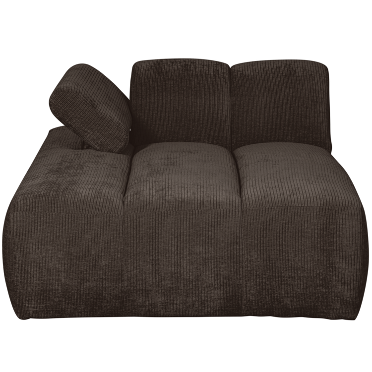 WOOOD Woood | Mojo chaise longue element links ribstof bruin