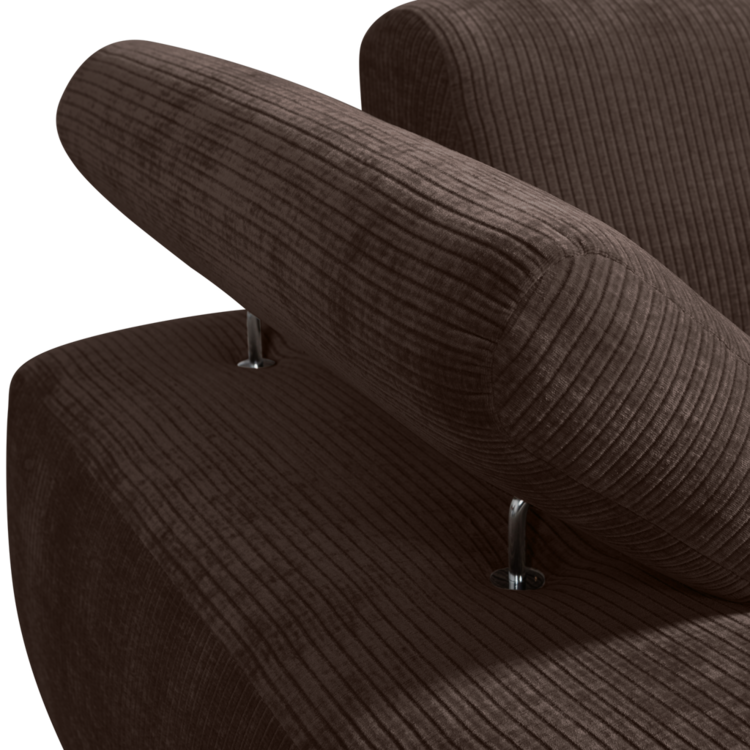 WOOOD Woood | Mojo chaise longue element links ribstof bruin