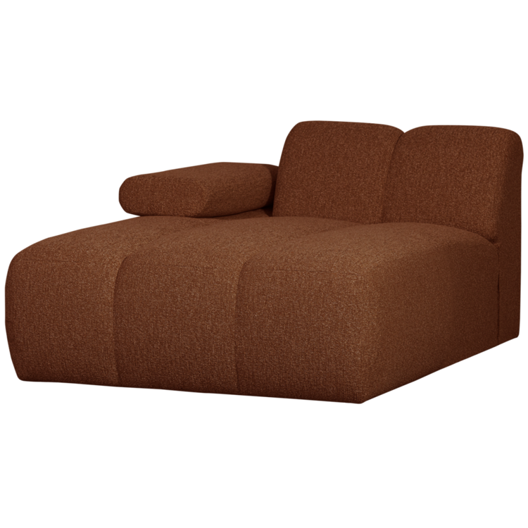 WOOOD Woood | Mojo chaise longue element links boucle roestbruin