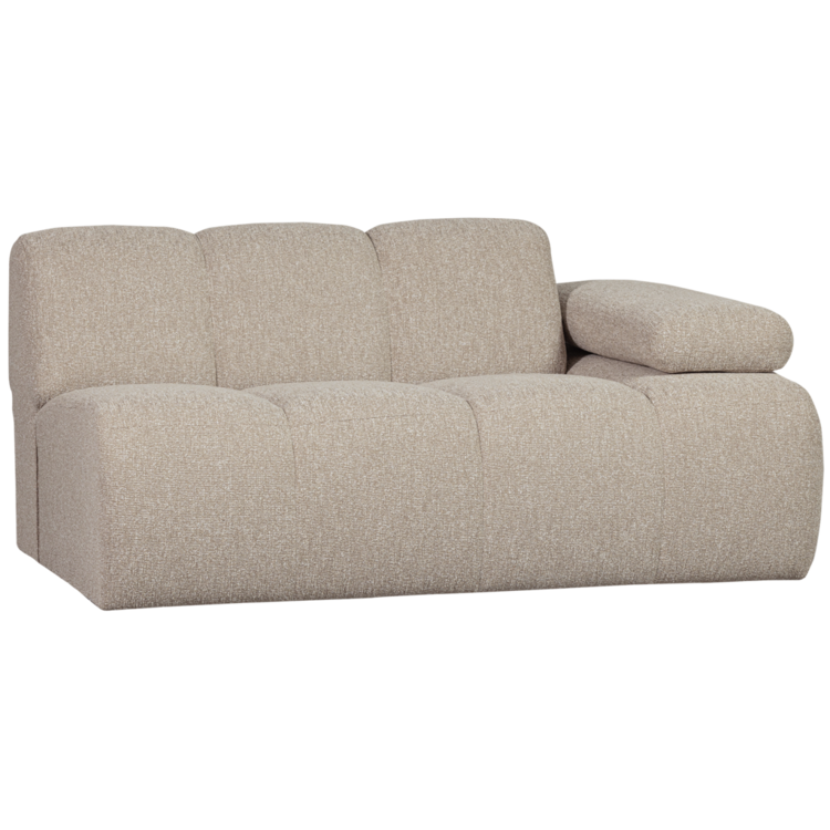 WOOOD Woood | Mojo 1,5-zits met arm rechts boucle beige