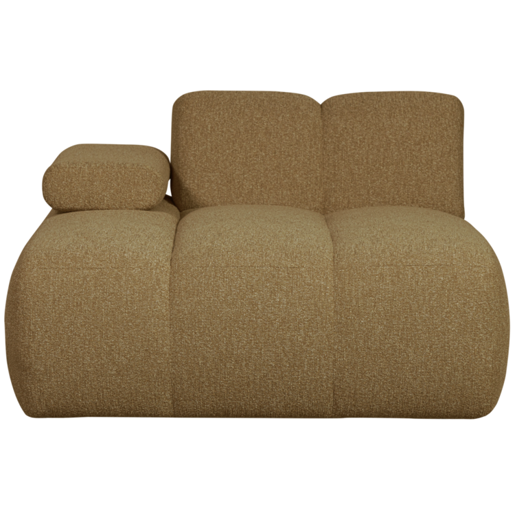 WOOOD Woood | Mojo chaise longue element links boucle geel/bruin