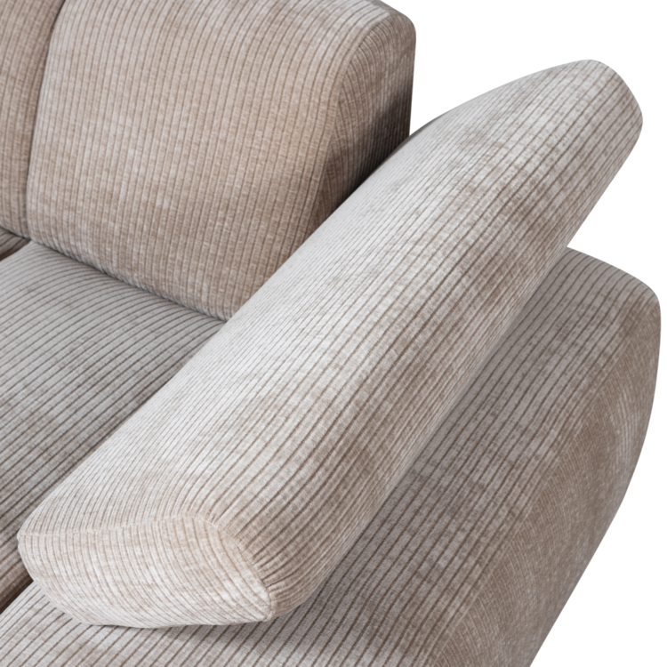 WOOOD Woood | Mojo chaise longue element rechts ribstof donkerzand