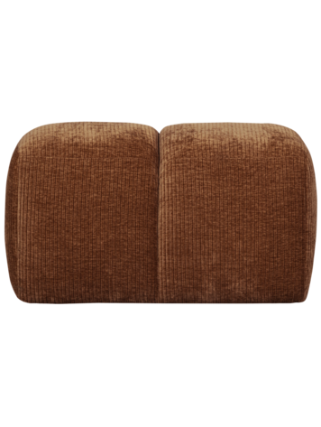 WOOOD Woood | Mojo poef 80 cm ribstof roestbruin