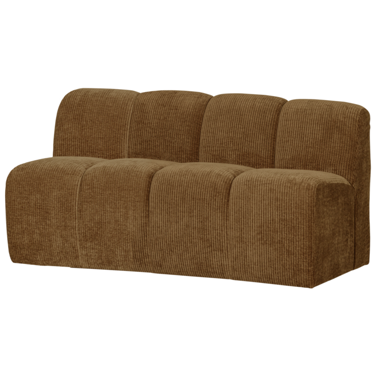 WOOOD Woood | Mojo (eetkamer)bankje met rugleuning ribstof honinggeel