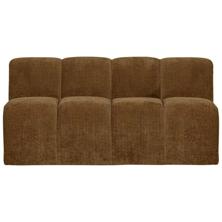 WOOOD Woood | Mojo (eetkamer)bankje met rugleuning ribstof honinggeel