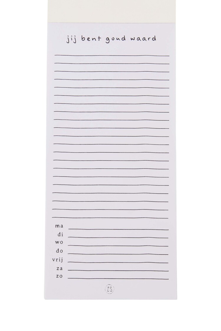 Zusss Zusss | Notitieblok boodschappen linnen