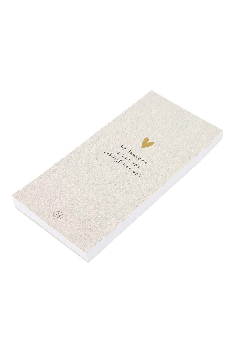 Zusss Zusss | Notitieblok boodschappen linnen