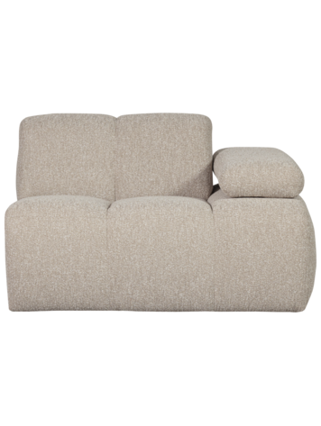WOOOD Woood | 1-zits Mojo met arm rechts boucle beige
