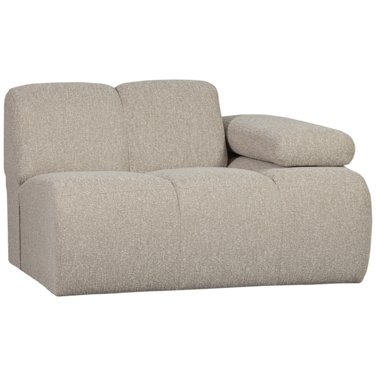 WOOOD Woood | 1-zits Mojo met arm rechts boucle beige