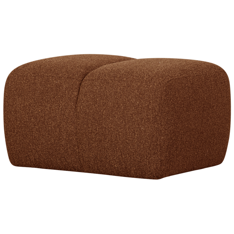 WOOOD Woood | Mojo poef 80 cm boucle roestbruin