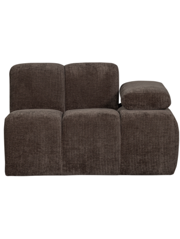 WOOOD Woood | Mojo 1-zits met arm rechts ribstof bruin