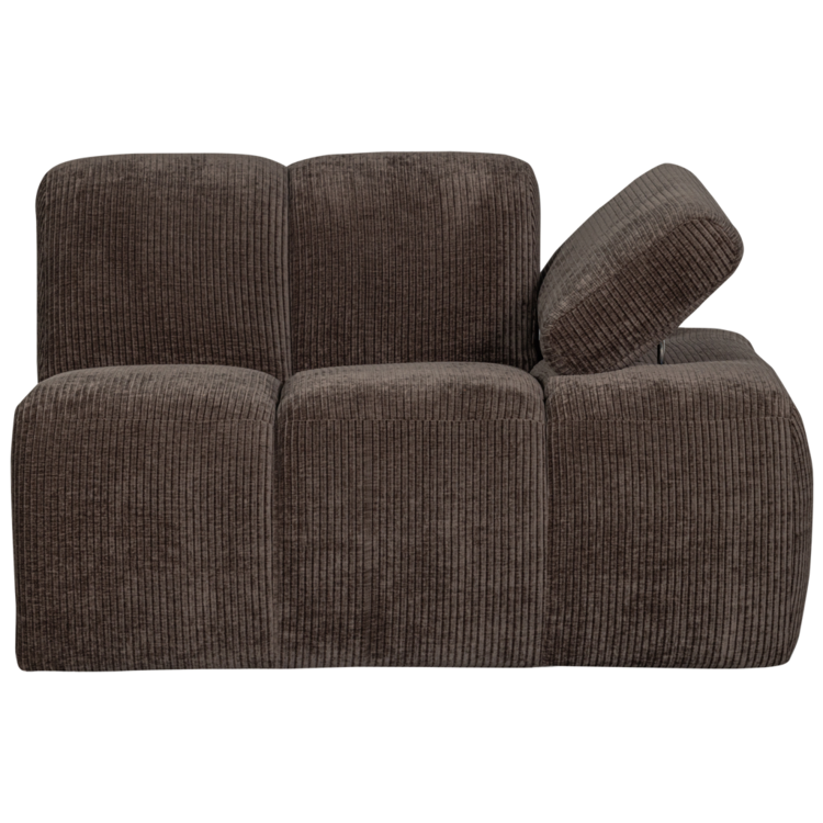 WOOOD Woood | Mojo 1-zits met arm rechts ribstof bruin