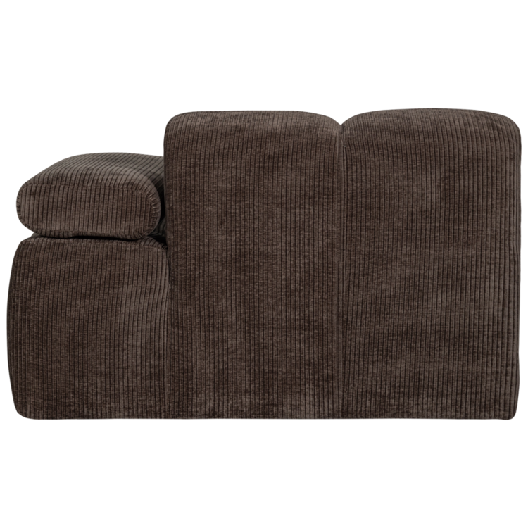 WOOOD Woood | Mojo 1-zits met arm rechts ribstof bruin
