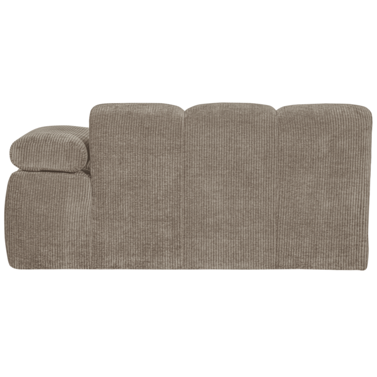 WOOOD Woood | Mojo 1,5-zits met arm rechts ribstof donker zand