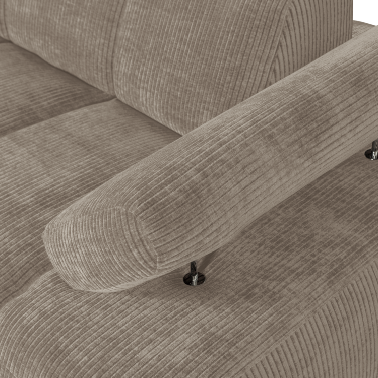 WOOOD Woood | Mojo 1,5-zits met arm rechts ribstof donker zand