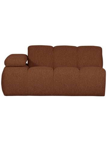 WOOOD Woood | 1,5-zits Mojo met arm links boucle roestbruin