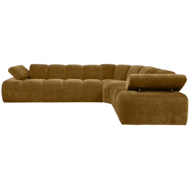 WOOOD Woood | Mojo hoekbank rechts ribstof honing/geel